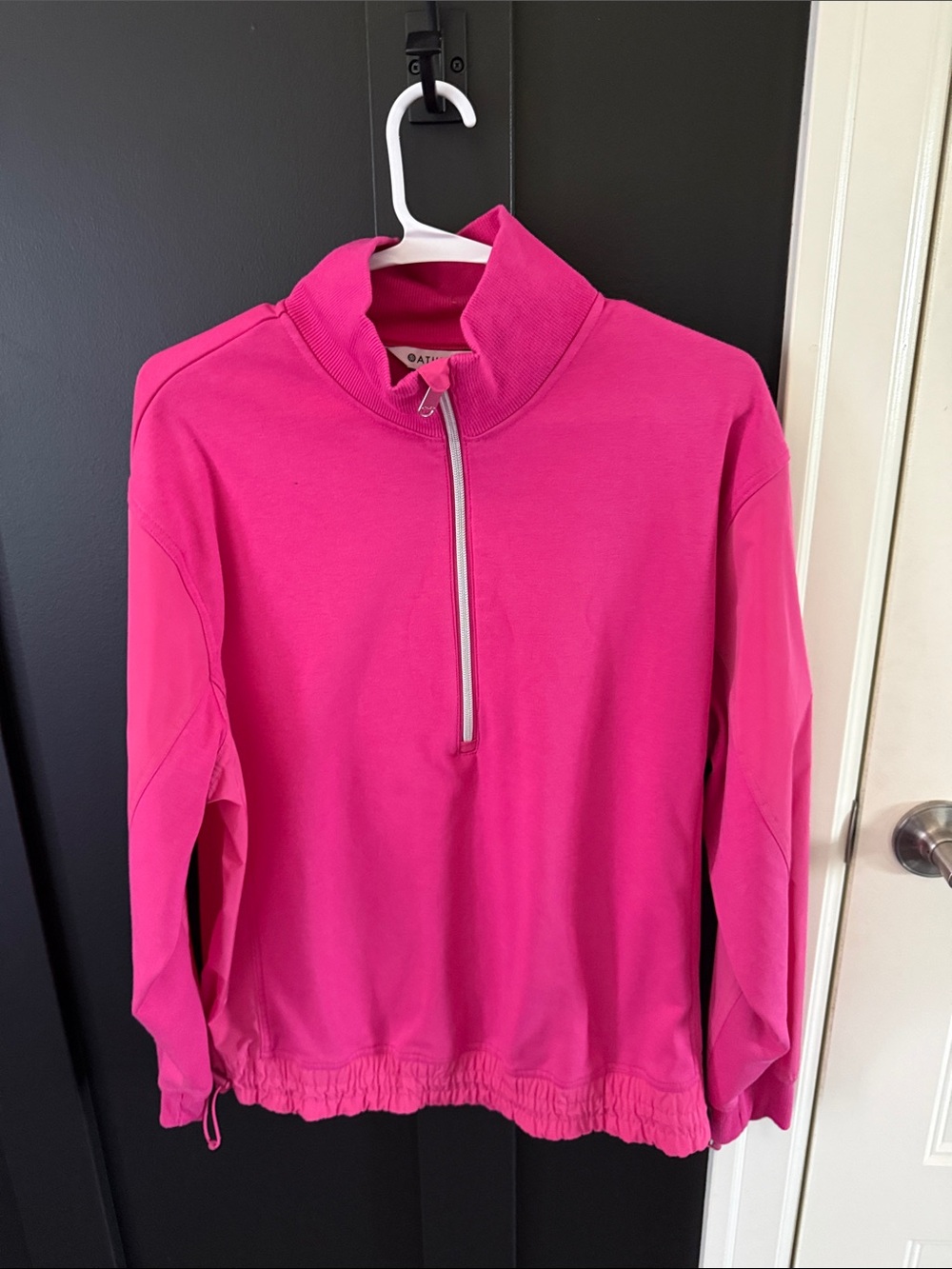 Athleta Vibrant Pink Quarter-Zip Pullover
